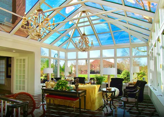 Konkurrenzfähiger Preis Aluminium Sunroom Green House Farming Hochwertiges Kuppelglaszelthaus Best