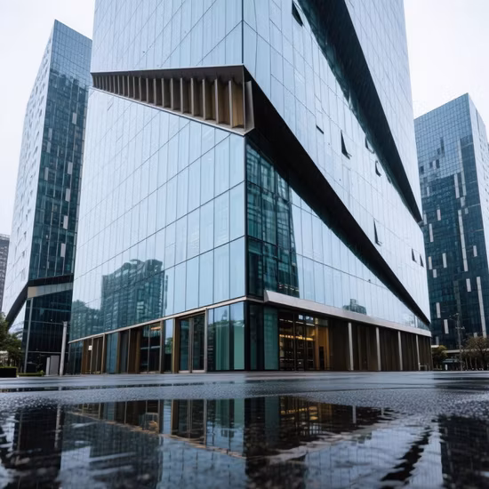 Hochleistungsfähige, moderne kommerzielle Aluminium-Vorhangfassade mit Verbundglas für Sicherheit und Explosionsschutz