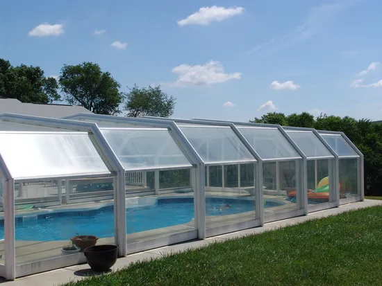 Dreifach laminiert gehärtetem Outdoor Wintergarten Gewächshaus Dekoration Haus Glas Falttür Aluminium Bifold Wintergarten