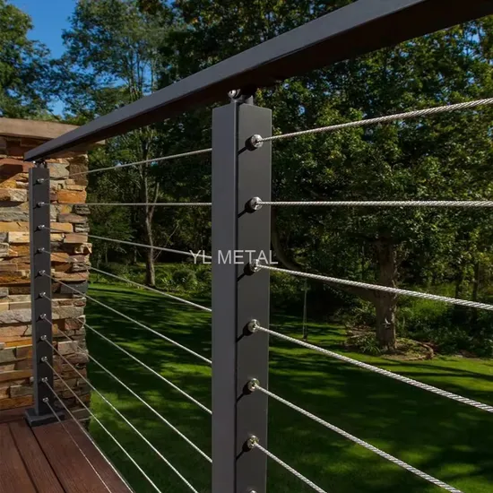 YL Heißer Verkauf Edelstahl Post Balkon Handlauf Balustrade Deck Terrasse Garten Kabel Geländer