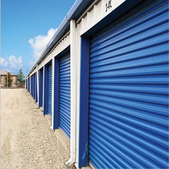 Fabrik kundenspezifischer Großhandel Hohe Qualität Guter Preis Zuverlässige Hochleistungs-Langlebige manuelle Hebebehälter Verwenden Sie Self Storage Verzinkte Stahl-Rolltore